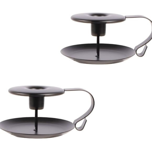 Other - 2pc retro iron candle holders- New in box